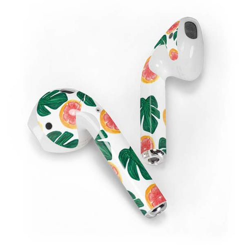 Bouffants and Broken Hearts Tropical Leaves and Citrus Apple AirPods Skin
