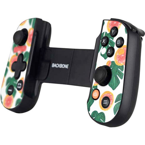 Bouffants and Broken Hearts Tropical Leaves and Citrus Backbone One for iPhone Game Controller Skin