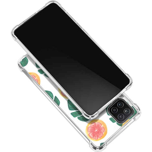 Bouffants and Broken Hearts Tropical Leaves and Citrus Galaxy A12 Clear Case