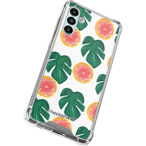Bouffants and Broken Hearts Tropical Leaves and Citrus Galaxy A13 5G Clear Case