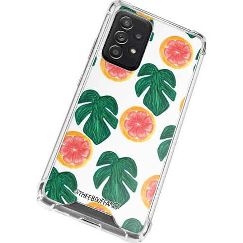 Bouffants and Broken Hearts Tropical Leaves and Citrus Galaxy A52 5G Clear Case