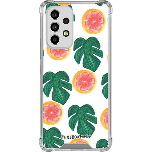 Bouffants and Broken Hearts Tropical Leaves and Citrus Galaxy A53 5G Clear Case