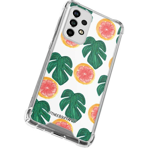 Bouffants and Broken Hearts Tropical Leaves and Citrus Galaxy A53 5G Clear Case