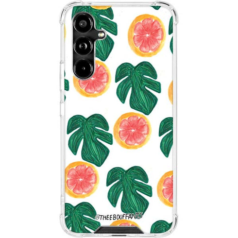 Bouffants and Broken Hearts Tropical Leaves and Citrus Galaxy A54 5G Clear Case