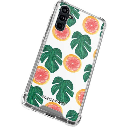 Bouffants and Broken Hearts Tropical Leaves and Citrus Galaxy A54 5G Clear Case