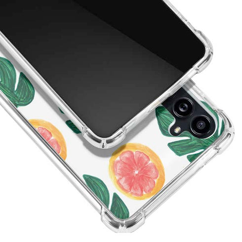 Bouffants and Broken Hearts Tropical Leaves and Citrus Galaxy A54 5G Clear Case