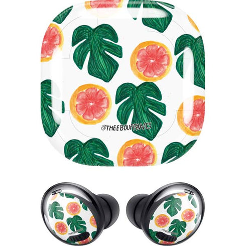 Bouffants and Broken Hearts Tropical Leaves and Citrus Galaxy Buds Pro Skin