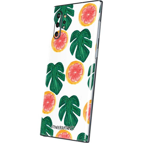 Bouffants and Broken Hearts Tropical Leaves and Citrus Galaxy Note 10 Plus Skin