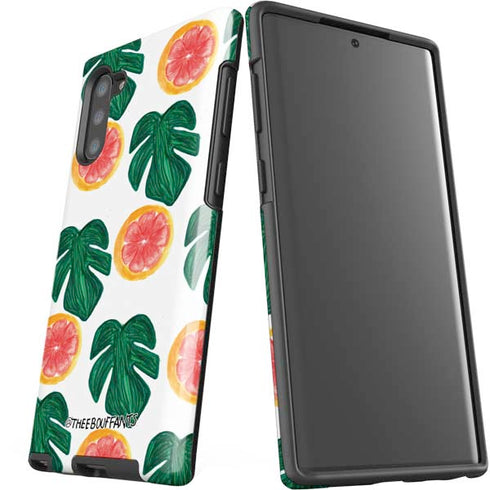 Bouffants and Broken Hearts Tropical Leaves and Citrus Galaxy Note 10 Pro Case