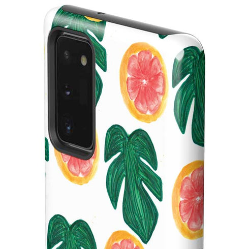 Bouffants and Broken Hearts Tropical Leaves and Citrus Galaxy Note20 5G Pro Case