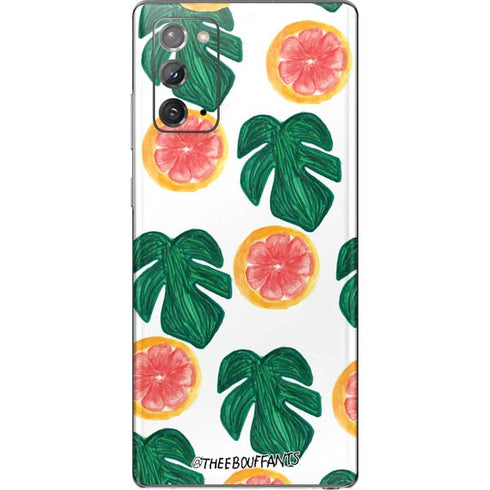 Bouffants and Broken Hearts Tropical Leaves and Citrus Galaxy Note20 5G Skin