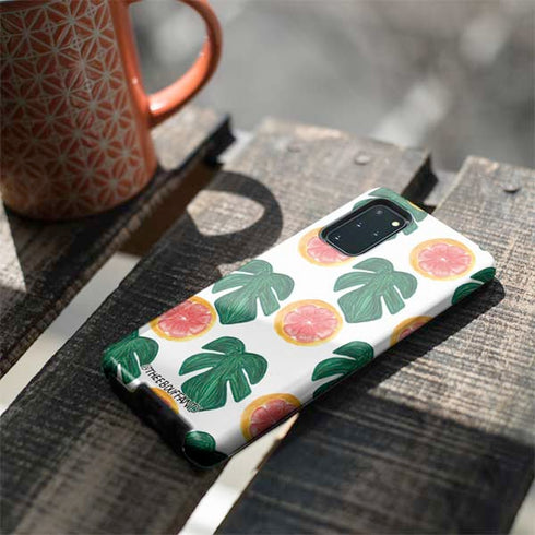 Bouffants and Broken Hearts Tropical Leaves and Citrus Galaxy S20 Plus Pro Case