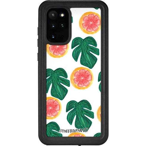 Bouffants and Broken Hearts Tropical Leaves and Citrus Galaxy S20 Plus Waterproof Case