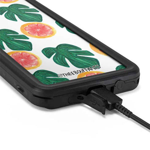 Bouffants and Broken Hearts Tropical Leaves and Citrus Galaxy S20 Plus Waterproof Case
