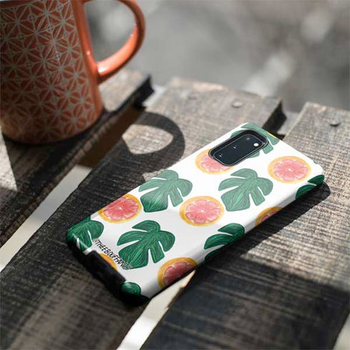 Bouffants and Broken Hearts Tropical Leaves and Citrus Galaxy S20 Pro Case