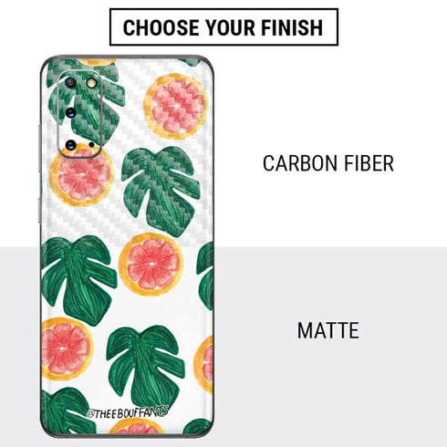 Bouffants and Broken Hearts Tropical Leaves and Citrus Galaxy S20 Skin