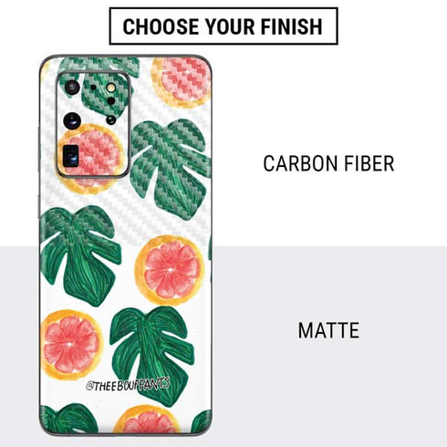Bouffants and Broken Hearts Tropical Leaves and Citrus Galaxy S20 Ultra 5G Skin