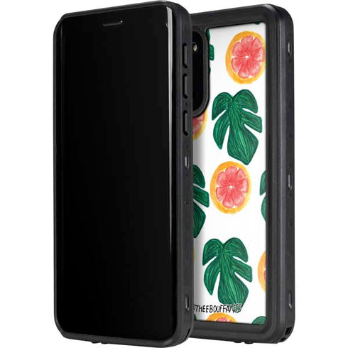 Bouffants and Broken Hearts Tropical Leaves and Citrus Galaxy S20 Waterproof Case