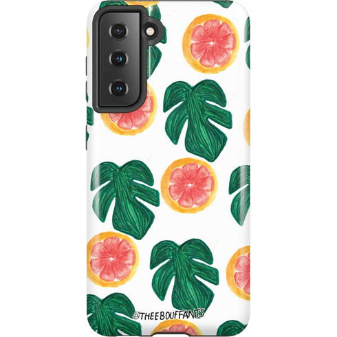 Bouffants and Broken Hearts Tropical Leaves and Citrus Galaxy S21 5G Pro Case
