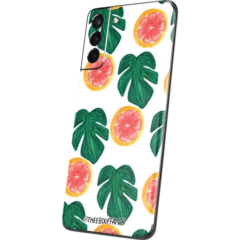 Bouffants and Broken Hearts Tropical Leaves and Citrus Galaxy S21 5G Skin
