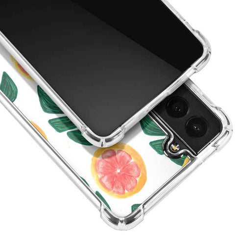 Bouffants and Broken Hearts Tropical Leaves and Citrus Galaxy S21 FE Clear Case