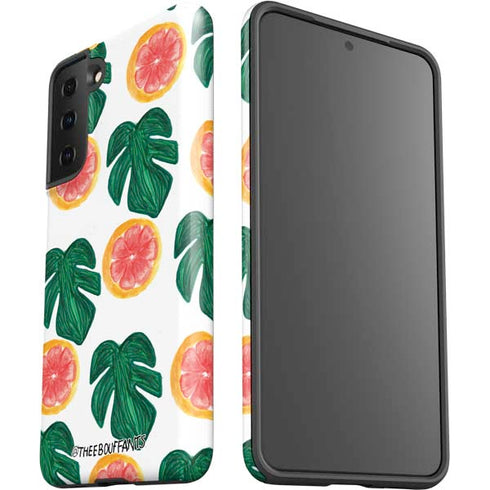 Bouffants and Broken Hearts Tropical Leaves and Citrus Galaxy S21 FE Pro Case
