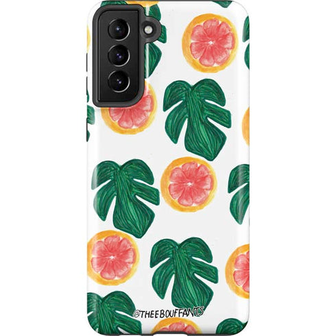 Bouffants and Broken Hearts Tropical Leaves and Citrus Galaxy S21 Plus 5G Pro Case
