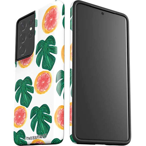Bouffants and Broken Hearts Tropical Leaves and Citrus Galaxy S21 Ultra 5G Pro Case