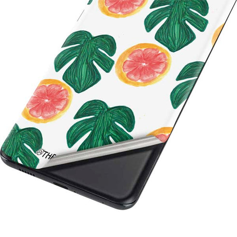 Bouffants and Broken Hearts Tropical Leaves and Citrus Galaxy S21 Ultra 5G Skin