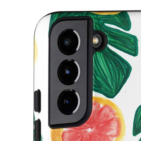 Bouffants and Broken Hearts Tropical Leaves and Citrus Galaxy S22 Plus Pro Case