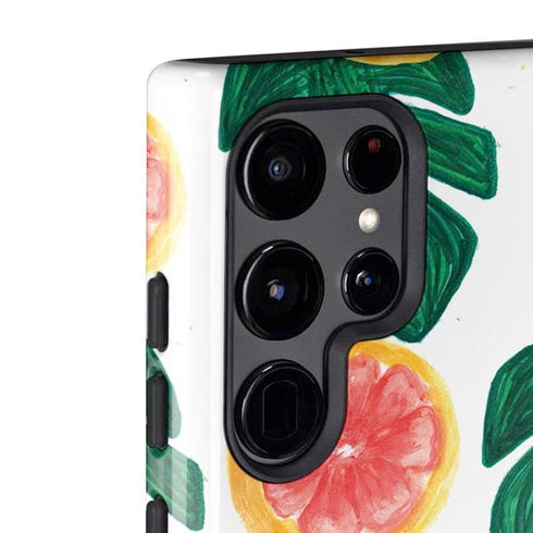 Bouffants and Broken Hearts Tropical Leaves and Citrus Galaxy S22 Ultra Pro Case