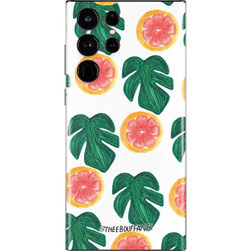 Bouffants and Broken Hearts Tropical Leaves and Citrus Galaxy S22 Ultra Skin