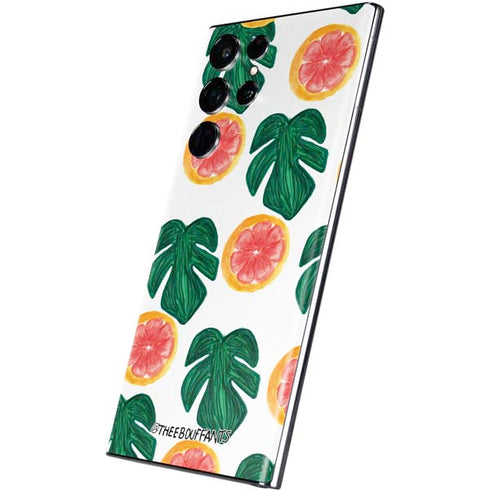 Bouffants and Broken Hearts Tropical Leaves and Citrus Galaxy S22 Ultra Skin