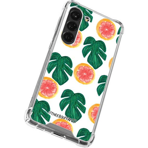 Bouffants and Broken Hearts Tropical Leaves and Citrus Galaxy S23 Clear Case