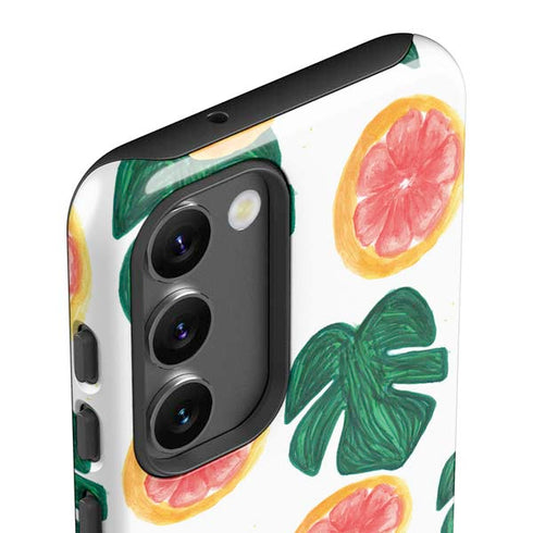 Bouffants and Broken Hearts Tropical Leaves and Citrus Galaxy S23 Plus Pro Case