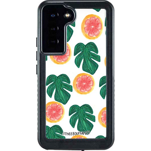 Bouffants and Broken Hearts Tropical Leaves and Citrus Galaxy S23 Plus Waterproof Case