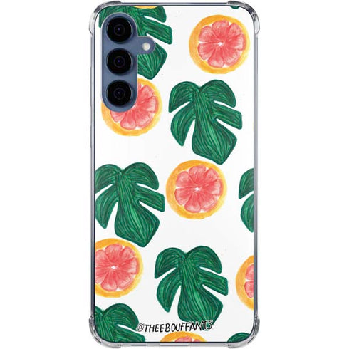 Bouffants and Broken Hearts Tropical Leaves and Citrus Galaxy S24 Clear Case