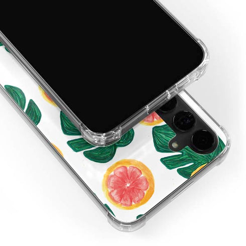 Bouffants and Broken Hearts Tropical Leaves and Citrus Galaxy S24 Plus Clear Case