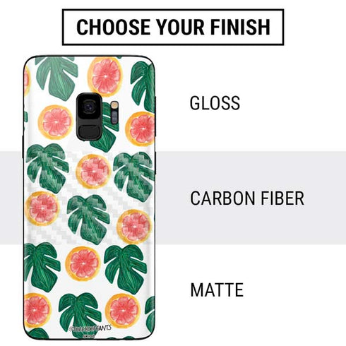 Bouffants and Broken Hearts Tropical Leaves and Citrus Galaxy S9 Skin