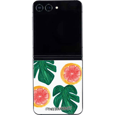 Bouffants and Broken Hearts Tropical Leaves and Citrus Galaxy Z Flip5 5G Skin