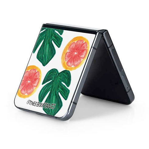 Bouffants and Broken Hearts Tropical Leaves and Citrus Galaxy Z Flip5 5G Skin