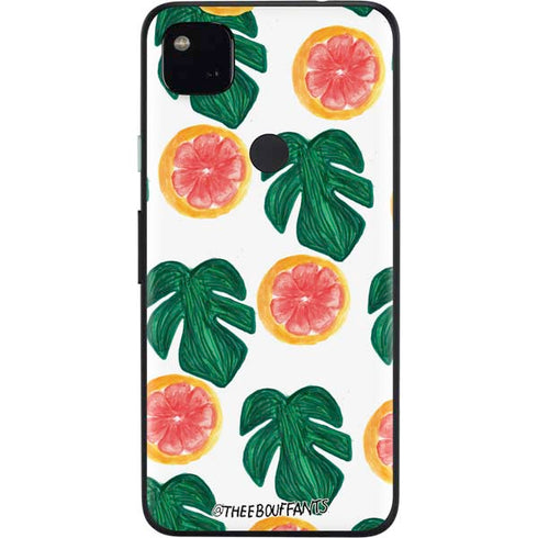Bouffants and Broken Hearts Tropical Leaves and Citrus Google Pixel 4a Skin