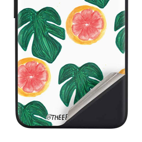 Bouffants and Broken Hearts Tropical Leaves and Citrus Google Pixel 4a Skin