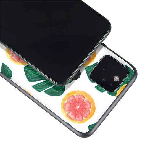 Bouffants and Broken Hearts Tropical Leaves and Citrus Google Pixel 5 Skin