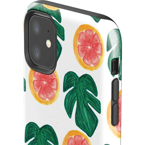 Bouffants and Broken Hearts Tropical Leaves and Citrus iPhone 11 Impact Case