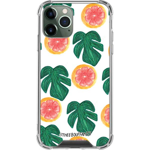 Bouffants and Broken Hearts Tropical Leaves and Citrus iPhone 11 Pro Max Clear Case