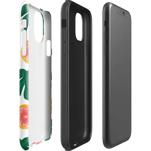 Bouffants and Broken Hearts Tropical Leaves and Citrus iPhone 11 Pro Max Impact Case