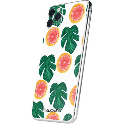 Bouffants and Broken Hearts Tropical Leaves and Citrus iPhone 11 Pro Max Skin