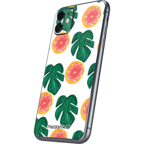 Bouffants and Broken Hearts Tropical Leaves and Citrus iPhone 11 Skin