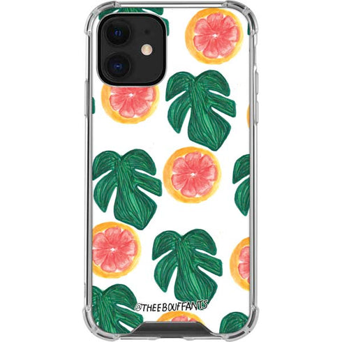 Bouffants and Broken Hearts Tropical Leaves and Citrus iPhone 12 Mini Clear Case